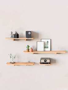1 chiếc kệ gỗ đặc màu vàng, gắn tường, không cần khoan. - nhiều màu - Xem 5