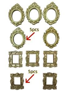 Vintage European Baroque Mini Gold Photo Frame, Nail Art, Jewelry, Decor, DIY Craft Supplies, Photography Props, Figurine Display - Multiple Styles - View 28