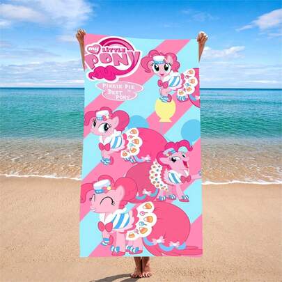 MY LITTLE PONY 1 pieza Toalla de playa extra grande con patrón de dibujos animados autorizado, de secado rápido y super suave de microfibra, con diseño de envoltura resistente, adecuada para la playa y la piscina. Secado rápido, poliéster super suave. Multiusos para yoga, viajes, natación y camping. La mejor opción para vacaciones en la playa. Tamaño grande. Lavable a máquina. El mejor regalo.