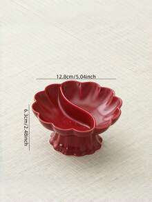 Chinese Style Ceramic High Foot Fruit Plate, Divided Dish, Tea & Snack Plate, Retro Luxury Dessert Tray, Home Use Platter - Multicolor - View 12