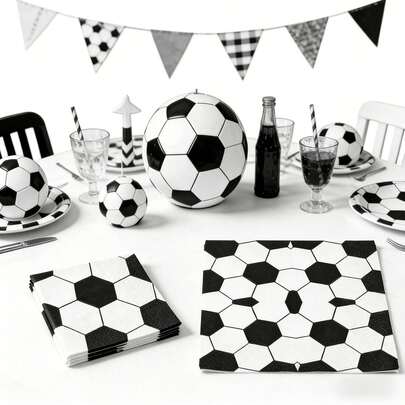 20/40/60 piezas, Decoración de fiesta con tema de fútbol Pañuelos de papel, Servilletas de fútbol. Pañuelos desechables para fiestas. Pañuelos de restaurante, Suministros para fiestas, Decoración de mesa. Decoración navideña, Decoración de fiesta