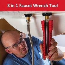 AREOTIFU Large Efficient Sink Wrench, Faucet And Sink Installation Tool Multi Functional Pipe Tool Pipe Extractor, Suitable For Sink, Bathroom, Kitchen, Toilet Pipes - 5-in-1 Wrench - View 5