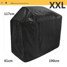 Cubierta de alta calidad para parrilla en múltiples tamaños - Cubierta para barbacoa de jardín al aire libre, duradera y fácil de limpiar, adecuada para uso en exteriores - Negro - Ver 9