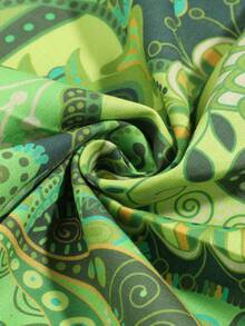 1条女士复古优雅几何流苏方巾，波西米亚风格，适合宴会、派对、节日聚会 - 彩色 - 查看 7