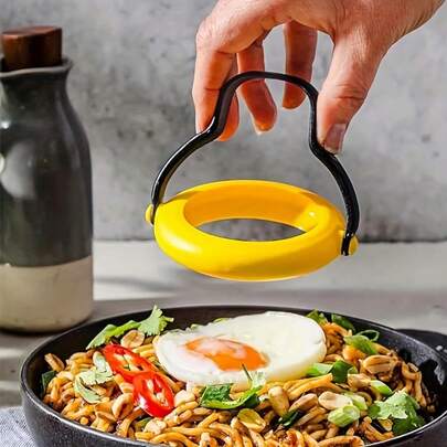 2pcs Egg Rings, Egg Molds With Heat-Resistant Handle, Silicone Round Egg Rings For Frying Eggs, Breakfast Sandwiches, Leakproof Egg Cooking Rings