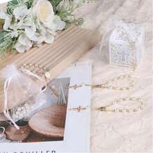 Bộ trang trí 24 món/48 món/96 món/120 món cho Lễ rửa tội, Tiệc mừng, Đám cưới, Lễ Rước lễ lần đầu, bao gồm 6/12/24/30 hạt cườm nhỏ, 6/12/24/30 hộp nhỏ hình chữ thập, 6/12/24/30 túi quà, 6/12/24/30 nhãn giấy Kraft ghi lời cảm ơn. Chất liệu nhựa, thích hợp cho Đám cưới, Tiệc mừng, Lễ rửa tội, Lễ Rước lễ lần đầu, Mùa xuân, Mùa hè, Mùa thu, Mùa đông. - nhiều màu - Xem 3