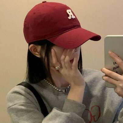 1顶全新炭灰色棒球帽，男女通用遮阳帽，大号，防紫外线