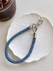 1件装奢华水钻龙虾扣腕带，手机壳挂饰，钥匙扣，短挂绳，手链 - 彩色 - 查看 7