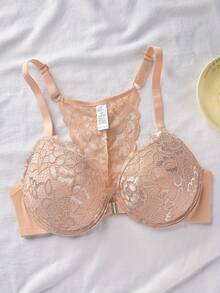 3pcs Lace Camisole Bra Set For Women, With Front Closure And Lift Design, Suitable For Daily Wear - Multicolor - View 6