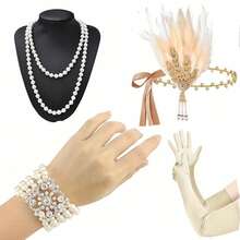 1920s Retro Feathers Headwear Set | Party/Halloween/Christmas | An Elegant Gift Choice - Multicolor - View 3