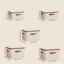 Túi đựng đồ bằng polyester, hộp đựng đồ kiểu ngăn kéo, trang trí cho dịp lễ, nhà cửa, phòng ngủ, đồ dùng sắp xếp đồ đạc gia đình. - Màu be - Xem 3