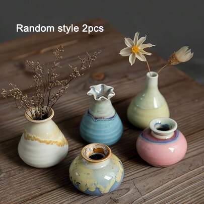手工陶瓷花瓶 - 独特几何造型，高温釉面，柔和亮丽的色彩选择，是家居装饰、节日及生日礼物、艺术家家居摆件的理想之选 | 复古风格花瓶 | 质感陶瓷