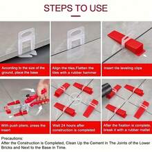 Tile Leveling System Kit, Including Tile Leveling Clips, Pliers, Spacers, Suitable For Wall And Floor Tile Installation, Professional Construction And Home Renovation Tool With Advantages Of Flat Laying, Efficiency Improvement, Uniform Grout Lines, And Reusable Design - A - View 8
