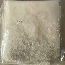 Elegant Wedding Accessory Applique Tulle Long Cathedral Style Wedding Veil Lace Trim 1T Bridal Veil 3 Meters - Multicolor - View 10