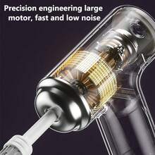 1个便携式手持电动搅拌器，无线搅拌机，电动打蛋器，奶泡器，家用烘焙蛋糕奶油搅拌器，不锈钢搅拌器，厨房电器工具 - 彩色 - 查看 7