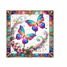 1件2D平面印刷蝴蝶阳光捕捉器，花园阳光捕捉器，亚克力彩色窗户悬挂装饰，室内装饰，适用于办公室、客厅、花园、门廊、墙面艺术、乔迁礼物、婚礼装饰、创意礼物，无需用电 - 掛飾 - 查看 7