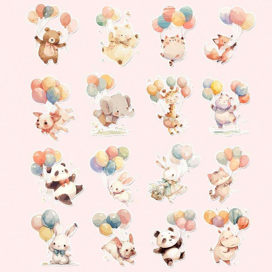 1 Set, Small Animal Party Theme Stickers, Scrapbooking & Planner DIY Stickers - A - View 1