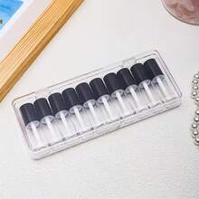 10pcs 3ml Lip Gloss Tube Samples, Mini Round Refillable Containers, Cosmetic Packaging Boxes, Suitable For Daily Refilling And DIY Cosmetics, No Storage Box - A - View 2
