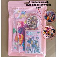 1set Kpop High-Quality Original New Student Practical Study Supplies Set By Demon Hunting Witch Group - KPOP Notebook, KPOP Pin, KPOP Gel Pen, KPOP Small Notebook, Stationery Gift Set - Multicolor - View 7