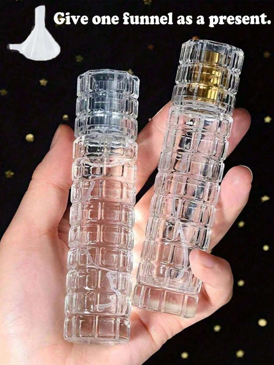 1/2个/3个/4个装玻璃喷雾瓶,可重复灌装香水喷雾器空瓶,旅行喷雾泵容器,适用于海滩、暑假、返校季,便携式空香水容器,适用于派对、旅行、商务旅行、购物、露营、度假、户外便携香水瓶、储物容器 - 彩色 - 查看 1