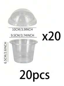 20 piezas Juego de macetas transparentes para semilleros, cada maceta de 4 pulgadas, incluye cúpula de humedad y tapa, ideal para germinación de semillas y plantas pequeñas, apto para uso en exteriores - A - Ver 5