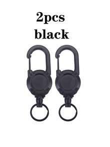 Outdoor Camping Tactical Quick Release Retractable Steel Wire Keychain, Multi-Function Carabiner Lanyard, Anti-Lost Elastic Rope - Multicolor - View 13