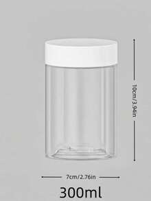 1/3/5pcs Refillable Travel Bottles For Face Wash, Body Wash, Shampoo, Loose Powder Cosmetics - White - View 10