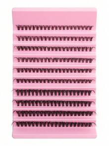 200/400 片装簇状假睫毛，8mm-16mm D 卷度，单根睫毛嫁接化妆工具，在家 DIY 自然或浓密妆效假睫毛 - D - 查看 11