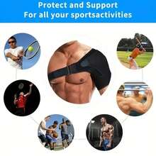 Shoulder Brace With Pressure Pad, Suitable For Both Men And Women, Adjustable Shoulder Brace, Suitable For Left And Right Shoulder Protection. - 左右手都可以使用 - 查看 5