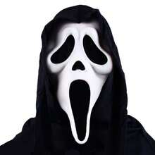 Halloween Party Screaming Mask, Terrifying Ghost Face Mask, Halloween Death Reaper Scary Cosplay Costume Party Props - Multicolor - View 7