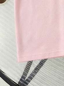 1件女童夏季新款Polo衫，少女休闲可爱翻领短袖T恤 - 粉色 - 查看 5