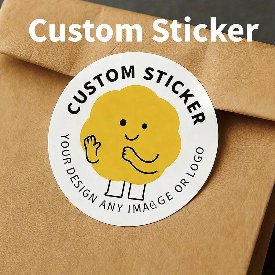 Customized Round Stickers And Labels, Personalized Logo Stickers - Can Print Your Logo/Pattern, Suitable For Branding, Gifts, Business, Weddings And Personalized Packaging Labels - Round Stickers - View 1