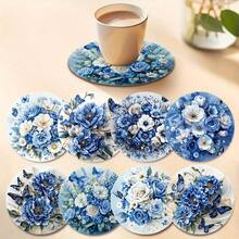 80 piezas Posavasos redondos con tema del Día de la Madre impresos en 2D, material de PET, adecuados para patio, cocina, sala de estar, decoración de mesa para reuniones familiares, regalo para amigos y familiares en días festivos, adecuados para el Día de San Valentín, boda, Día de la Madre, fiesta de cumpleaños, accesorios de decoración del hogar, mejor regalo para amigos - Multicolor A - Ver 1