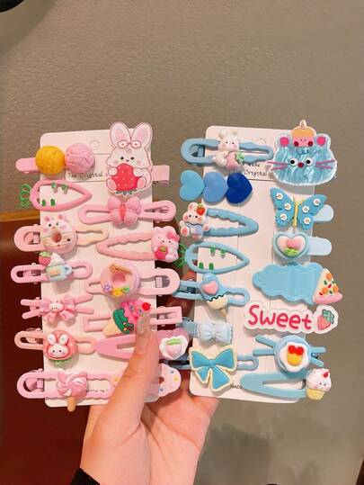 14件套 女孩卡通发夹，刘海夹，甜美发卡，小女孩发饰