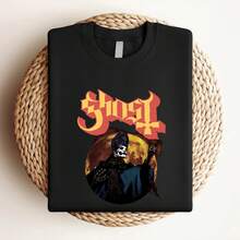 Women T-Shirt Print Rare Ghost Band T Shirt 2XL Pre Imperatour Tour USA 2022 Long Or Short Sleeves - 黑色 - 查看 3