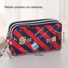 1个可爱加厚三层长拉链零钱包 - 彩色 - 查看 2