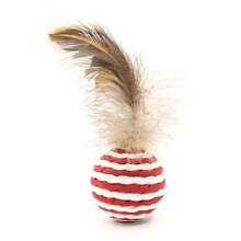 Feather Paper Rope Ball Cat Toy, Scratch-Resistant, Durable Biting, Self-Grinding, Sisal Ball, Cat Scratch, Cat Teaser, Cat Pet Supplies - Multicolor - View 8