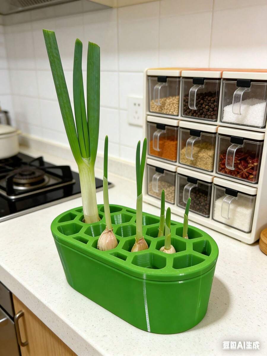 New-Style Chive Regeneration Container, Vegetable Planting Box, Plastic Hydroponic Plant Container - A - View 1