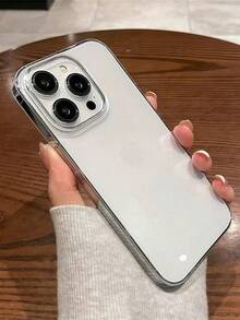 High-Quality Transparent Silicone Minimalist Cute Full-Body Shockproof Glossy Phone Case For IPhone 15/15 Pro Max/15 Pro/15 Plus/11/12/13/14/16 Pro Max/Xs/Xr/11 Pro/11 Pro Max/12 Pro/12 Pro Max/13 Pro/13 Pro Max/7 Plus/14 Pro/14 Pro Max/14 Plus/16 Pro/16 Plus/7 Plus/8 Plus/8/Se2 - White - View 7