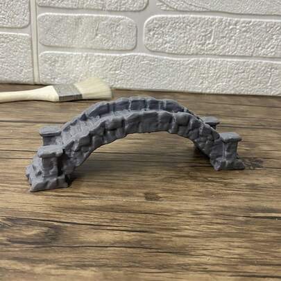 Mini Ancient Stone Bridge Aquarium Decor, Turtle Basking Platform, Fish Tank Landscape Ornament