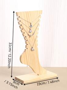 Creative Foot-Shaped Bamboo & Wood Necklace/Anklet Jewelry Display Stand, Pendant Prop For Jewelry Photography - Multicolor - View 17