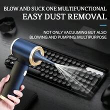 7-In-1 Portable Wireless Vacuum Cleaner With Blowing Function, Strong Suction, Suitable For Home, Office And Pet Hair Cleaning, Travel Essential, Comes With Multiple Accessories - 多色 - 查看 3