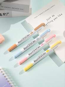 AOPO 5 Colors/10 Colors/15 Colors - Fluorescent Highlighter Set Soft Water-Based Dual-Tip Marker Pens For Marking, Note-Taking, Drawing, Bullet Journaling, Diary, Student Stationery And Office Supplies, Back To School - Sets - View 10