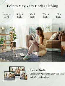 1PC Dark Grey Rugs,Modern Minimalist Style, Crystal Velvet Jelly Base Runner Rug,800gsm, Non-Slip Backing, Area Rug, Mat For Living Room, Carpet For Bedroom, Machine Washable Low-Pile, Kitchen Hallway Dining Office, All-Season - Dark Grey - View 12