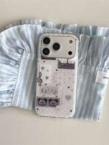 柔软硅胶小熊翅膀手机壳，兼容苹果 16/17 Pro Max/15 Pro，保护套兼容 14/13，防摔设计，女士适用 - 白色 - 查看 2