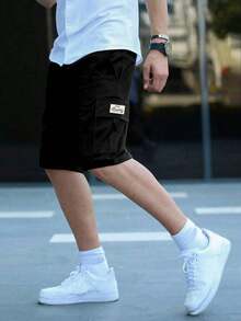3件組男童青少年戶外休閒運動寬鬆多口袋印花及膝工裝短褲 春夏秋返校穿搭 - 彩色 - 查看 7
