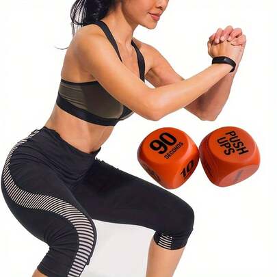 2Pcs Durable Fun Fitness Decision Dice, Workout Exercise Dice For Home Gym Training, Lightweight Portable Fitness Dice For Full Body Workout, Strength Training, Cardio, Warm-Up & Stretching, Interactive Group Training Dice For Family, Friends, Class & Team Activities, Creative Fitness Game Dice For Beginners & Enthusiasts, Perfect For Home, Gym, Outdoor & Travel Use, Ideal Gift For Fitness Lovers To Make Exercise More Interesting