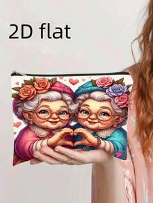 A Fashionable Handbag, Suitable For Grandma's Selfies, Lightweight With Zipper, Designed For Cosmetics, Suitable For Travel And Daily Use, - Multicolor - View 4