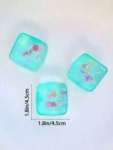 Ocean Themed Sensory Decompression Magic Cube, Decorated With Cartoon Seashells, Conches, Schools Of Fish And Ice Cream Elements To Create A Marine Party Atmosphere, Effectively Relieving Anxiety. Suitable For Outdoor Spaces And Office Environments, Providing A Stress-Relieving Experience Anytime. Also Makes A Great Desktop Decor, Party Favor Or Holiday Gift! - 彩色 - 查看 4