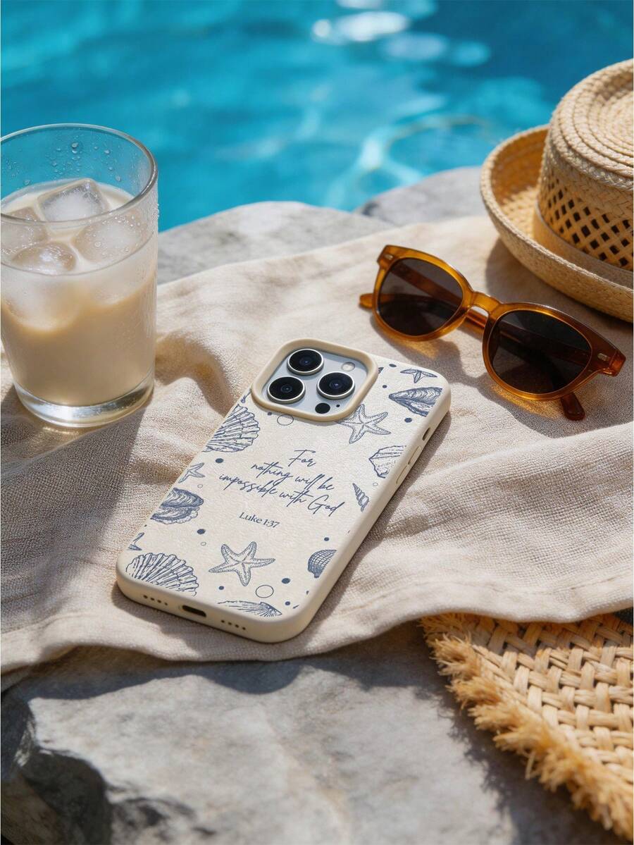 Ốp điện thoại phong cách nghỉ dưỡng biển cả, chủ đề tôn giáo, chất liệu giả da màu trắng sữa, họa tiết vỏ sò, sao biển và sóng biển vẽ tay, tương thích với iPhone 17, 17 Pro, 17 Pro Max, 16, 16 Plus, 16 Pro Max, 16e, 16 Pro, 15, 15 Plus, 15 Pro Max, 15 Pro, 14, 14 Plus, 14 Pro Max, 14 Pro, 13, 13 Pro, 13 Pro Max, 12, 12 Pro, 12 Pro Max - Nhiều màu - Xem 1